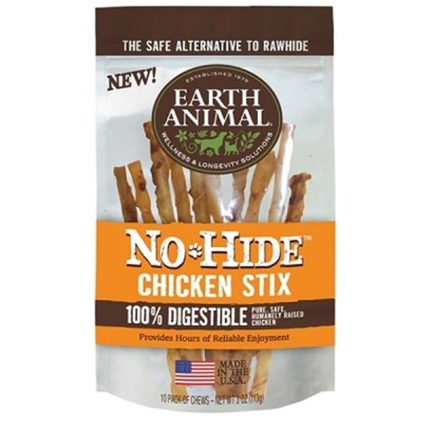 Earth Animal No Hide Chicken Stix Dog Treats 10PK 857253003711